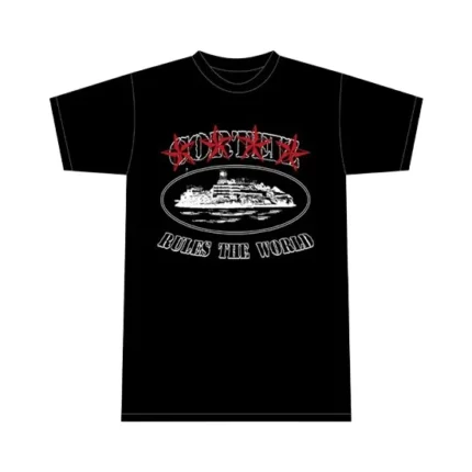 Corteiz 4 Starz Alcatraz T Shirt Black
