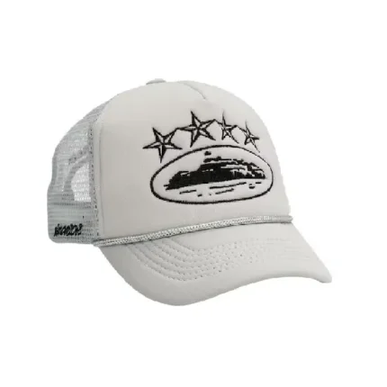 Corteiz 4Starz Alcatraz Gray Trucker Hat